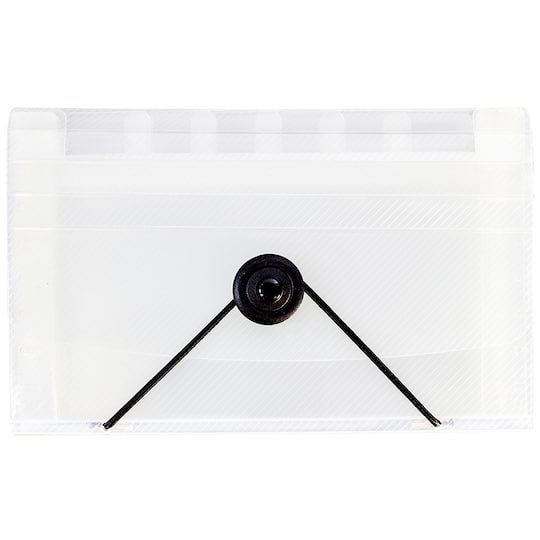 JAM Paper Coupon Size 13 Clear Pocket Plastic Expanding File Accordion Folder 4.25" x 6.75"